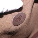 LOEWE Shoulder Bag Leather Brown Gold Auth 185510A-21