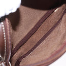 LOEWE Shoulder Bag Leather Brown Gold Auth 185510A-11
