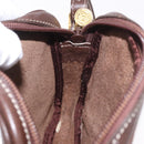 LOEWE Shoulder Bag Leather Brown Gold Auth 185510A-22