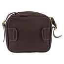 LOEWE Shoulder Bag Leather Brown Gold Auth 185510A-2