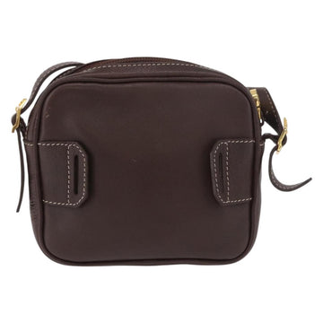 LOEWE Shoulder Bag Leather Brown Gold Auth 185510A - 0