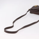 LOEWE Shoulder Bag Leather Brown Gold Auth 185510A-7