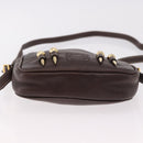 LOEWE Shoulder Bag Leather Brown Gold Auth 185510A-5