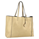 BOTTEGA VENETA Mirage Tote Bag Leather Gold Auth 185512-1