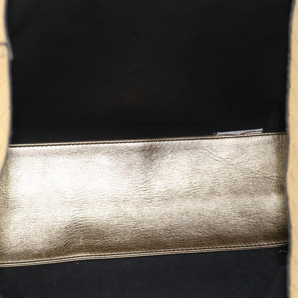 BOTTEGA VENETA Mirage Tote Bag Leather Gold Auth 185512