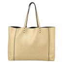 BOTTEGA VENETA Mirage Tote Bag Leather Gold Auth 185512-2