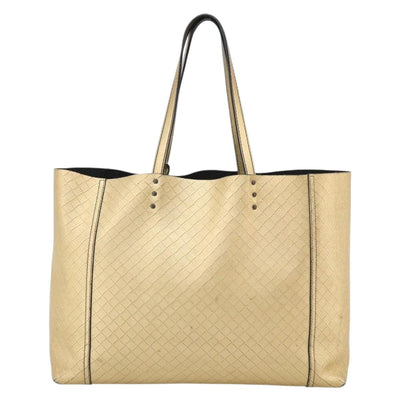 BOTTEGA VENETA Mirage Tote Bag Leather Gold Auth 185512 - 0