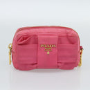 PRADA Pouch Nylon 2 Set Pink Blue Auth 185516-10