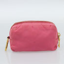 PRADA Pouch Nylon 2 Set Pink Blue Auth 185516-11