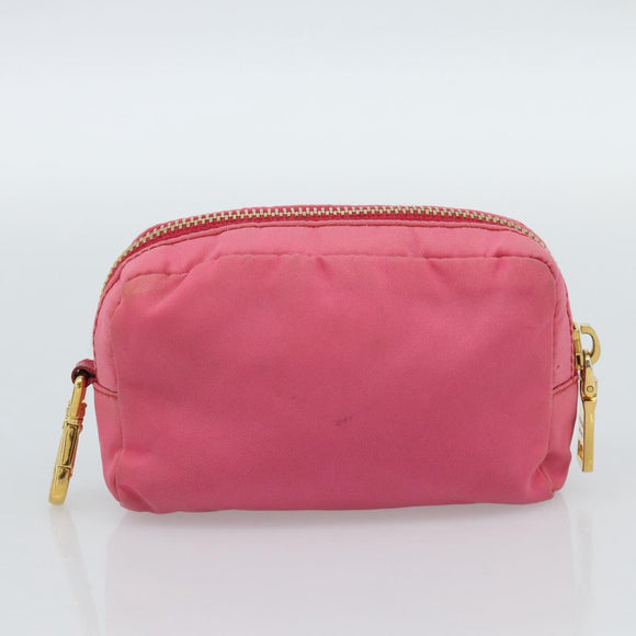 PRADA Pouch Nylon 2 Set Pink Blue Auth 185516