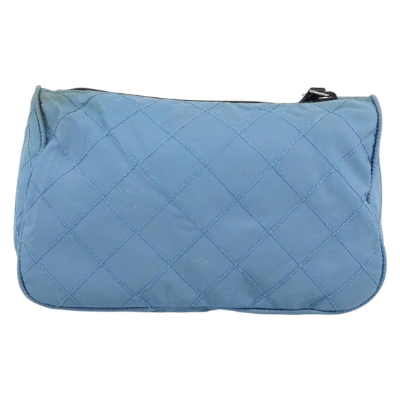 PRADA Pouch Nylon 2 Set Pink Blue Auth 185516