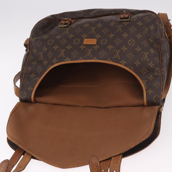 LOUIS VUITTON Monogram Saumur 43 Schoudertas M42252 LV Auth 185526