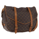 LOUIS VUITTON Monogram Saumur 43 Schoudertas M42252 LV Auth 185526-1