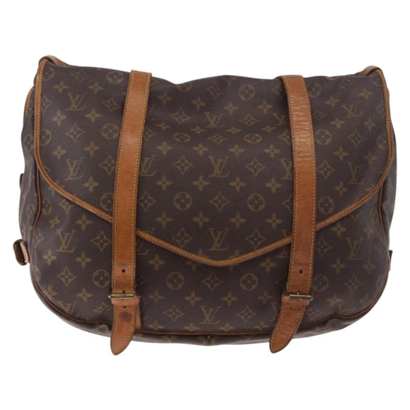 LOUIS VUITTON Monogram Saumur 43 Schoudertas M42252 LV Auth 185526