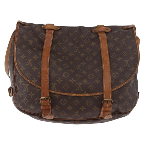 LOUIS VUITTON Monogram Saumur 43 Schoudertas M42252 LV Auth 185526