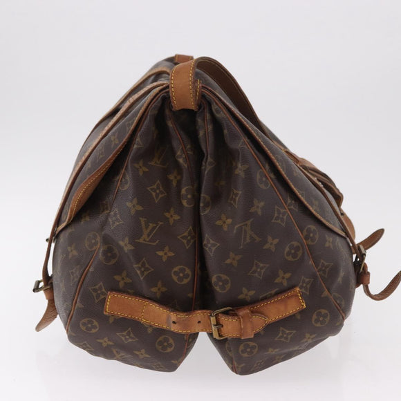 LOUIS VUITTON Monogram Saumur 43 Schoudertas M42252 LV Auth 185526