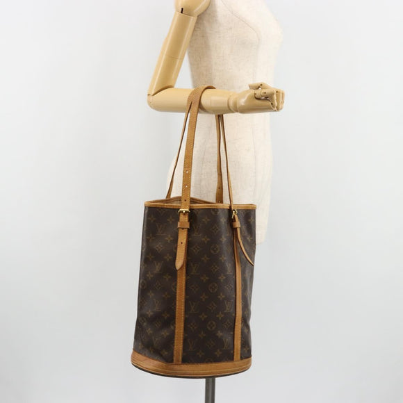 LOUIS VUITTON Monogram Bucket GM Shoulder Bag M42236 LV Auth 185527