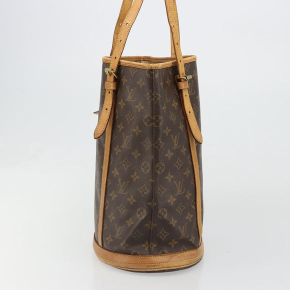 LOUIS VUITTON Monogram Bucket GM Shoulder Bag M42236 LV Auth 185527