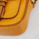 LOUIS VUITTON Monogram Vernis Christie PM Shoulder Bag Jaune M91110 Auth 185531-14