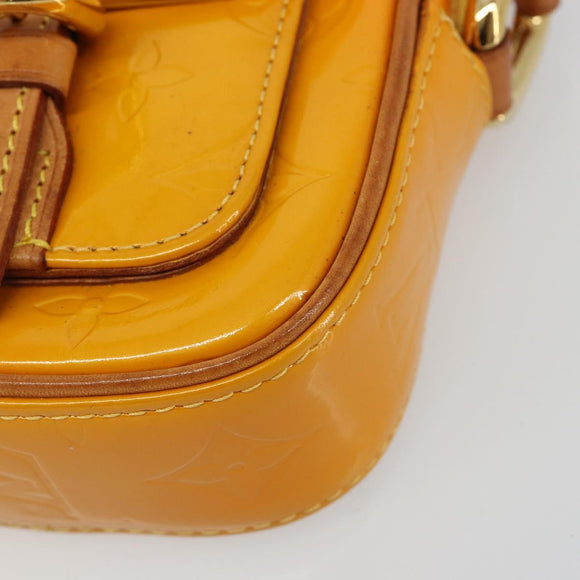 LOUIS VUITTON Monogram Vernis Christie PM Shoulder Bag Jaune M91110 Auth 185531