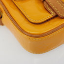 LOUIS VUITTON Monogram Vernis Christie PM Shoulder Bag Jaune M91110 Auth 185531-15