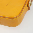 LOUIS VUITTON Monogram Vernis Christie PM Shoulder Bag Jaune M91110 Auth 185531-16