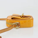 LOUIS VUITTON Monogram Vernis Christie PM Shoulder Bag Jaune M91110 Auth 185531-4