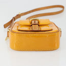 LOUIS VUITTON Monogram Vernis Christie PM Shoulder Bag Jaune M91110 Auth 185531-5