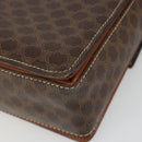 CELINE Macadam Canvas Shoulder Bag PVC Leather Brown Gold Auth 185532-16