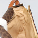 CELINE Macadam Canvas Shoulder Bag PVC Leather Brown Gold Auth 185532-21