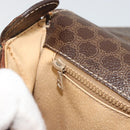 CELINE Macadam Canvas Shoulder Bag PVC Leather Brown Gold Auth 185532-23