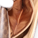 CELINE Macadam Canvas Shoulder Bag PVC Leather Brown Gold Auth 185532-24