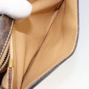 CELINE Macadam Canvas Shoulder Bag PVC Leather Brown Gold Auth 185532-25