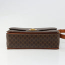 CELINE Macadam Canvas Shoulder Bag PVC Leather Brown Gold Auth 185532-5