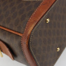 CELINE Macadam Canvas Hand Bag PVC Leather Brown Gold Auth 185533-11