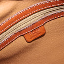 CELINE Macadam Canvas Hand Bag PVC Leather Brown Gold Auth 185533-18