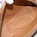CELINE Macadam Canvas Hand Bag PVC Leather Brown Gold Auth 185533-19