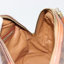 CELINE Macadam Canvas Hand Bag PVC Leather Brown Gold Auth 185533-20