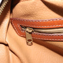 CELINE Macadam Canvas Hand Bag PVC Leather Brown Gold Auth 185533-22