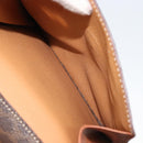 CELINE Macadam Canvas Hand Bag PVC Leather Brown Gold Auth 185533-24
