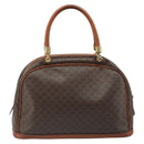 CELINE Macadam Canvas Hand Bag PVC Leather Brown Gold Auth 185533-3