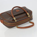 CELINE Macadam Canvas Hand Bag PVC Leather Brown Gold Auth 185533-6