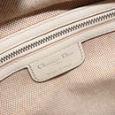 Christian Dior Panarea Hand Bag Canvas Ivory Silver Auth 185536A-15