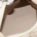 Christian Dior Panarea Hand Bag Canvas Ivory Silver Auth 185536A-16