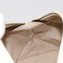 Christian Dior Panarea Hand Bag Canvas Ivory Silver Auth 185536A-17