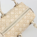 Christian Dior Panarea Hand Bag Canvas Ivory Silver Auth 185536A-6