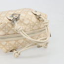 Christian Dior Panarea Hand Bag Canvas Ivory Silver Auth 185536A-7
