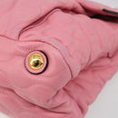 Miu Miu Hand Bag Leather Pink Gold Auth 185537-8