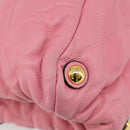 Miu Miu Hand Bag Leather Pink Gold Auth 185537-17