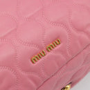 Miu Miu Hand Bag Leather Pink Gold Auth 185537-18